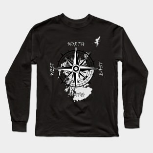 Scottish compass with english cardinal points Long Sleeve T-Shirt